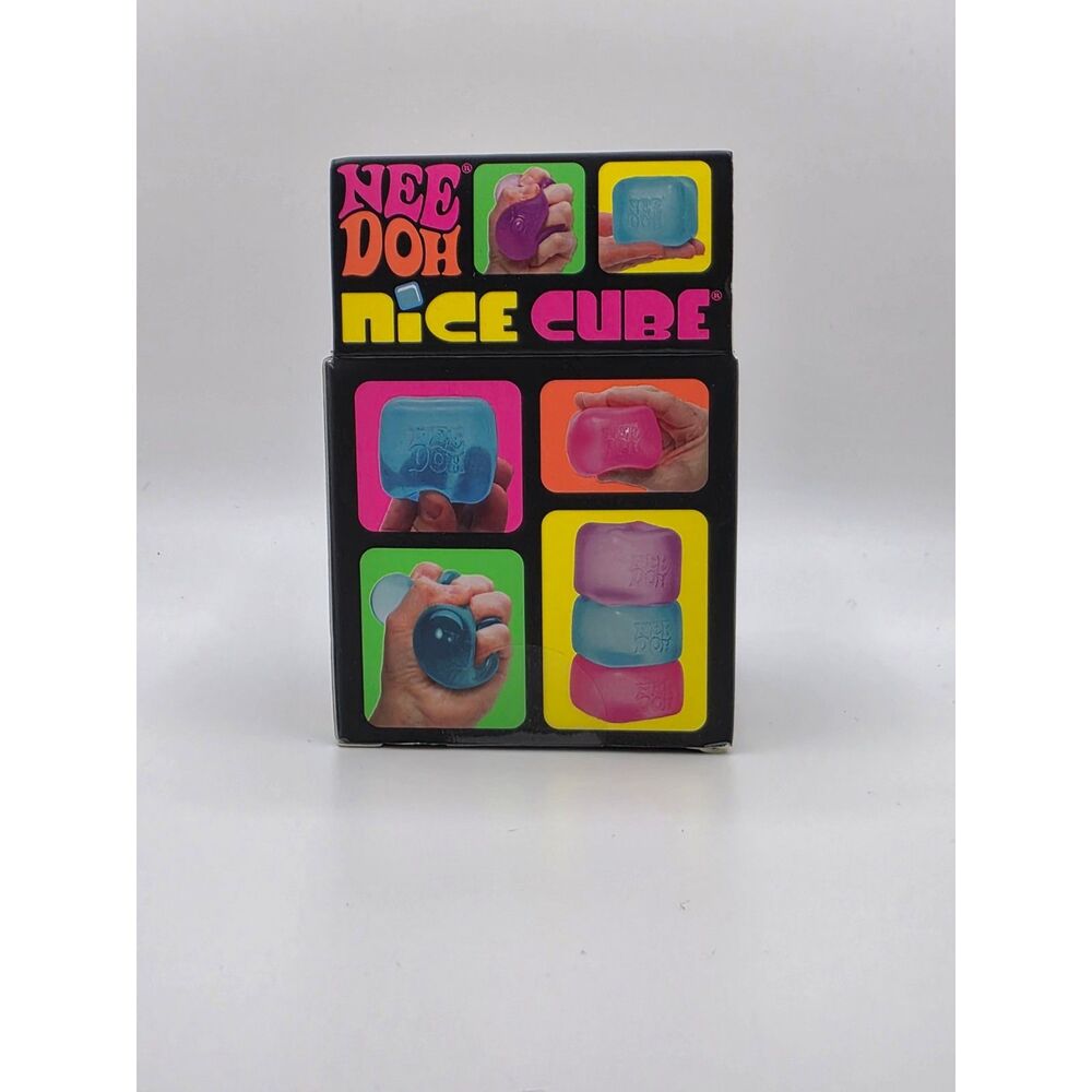 NeeDoh Nice Cube Stress Ball / Fidget Toy (Blue)